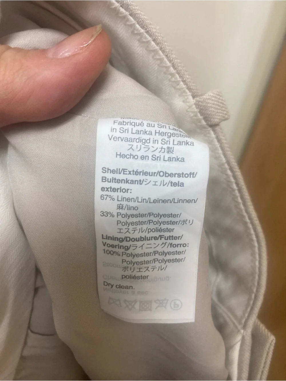 NWOT J. CREW Linen Blend Ecru Trousers Professional Sophisticated (6)